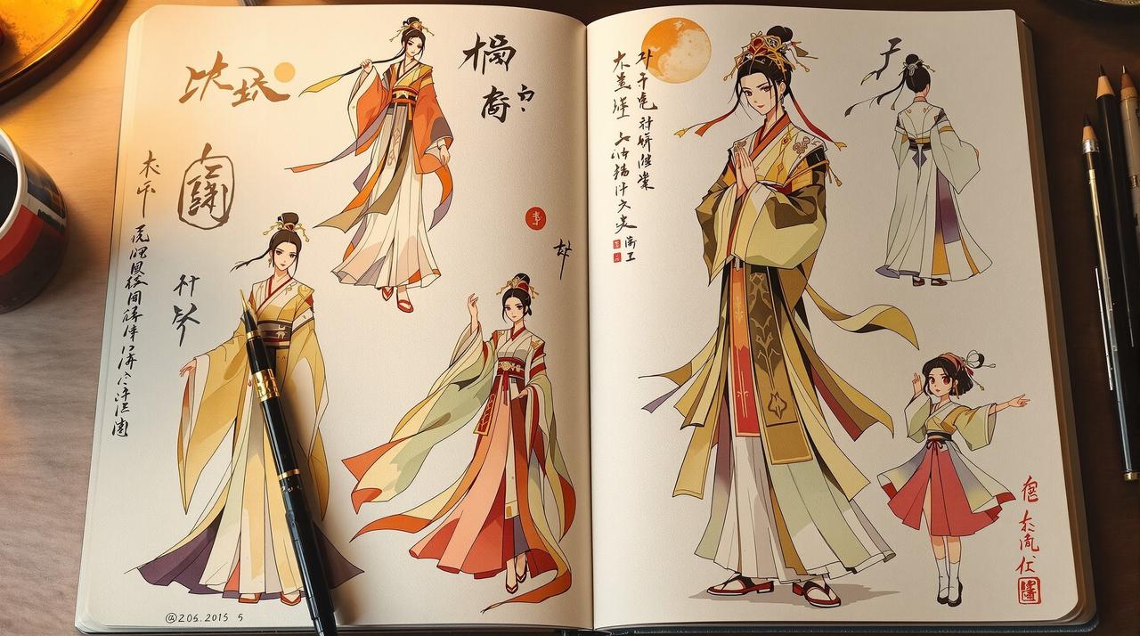 二次元cos番友圈热帖:【手绘】用词牌为灵感画了一组动漫角色设计 二次元cos番友圈:【手绘】用词牌为灵感画了一组动漫角色设计
